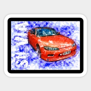 Nissan Silvia - Watercolour Sticker